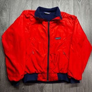 Vintage 90s Patagonia Bomber Jacket Mens S Red Blue Fleece Lined Made in USA